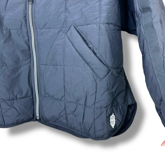 NEW FP Movement x Hatch Black Pippa Packable Maternity Zip Puffer Boxy Jacket XS - Picture 6 of 9